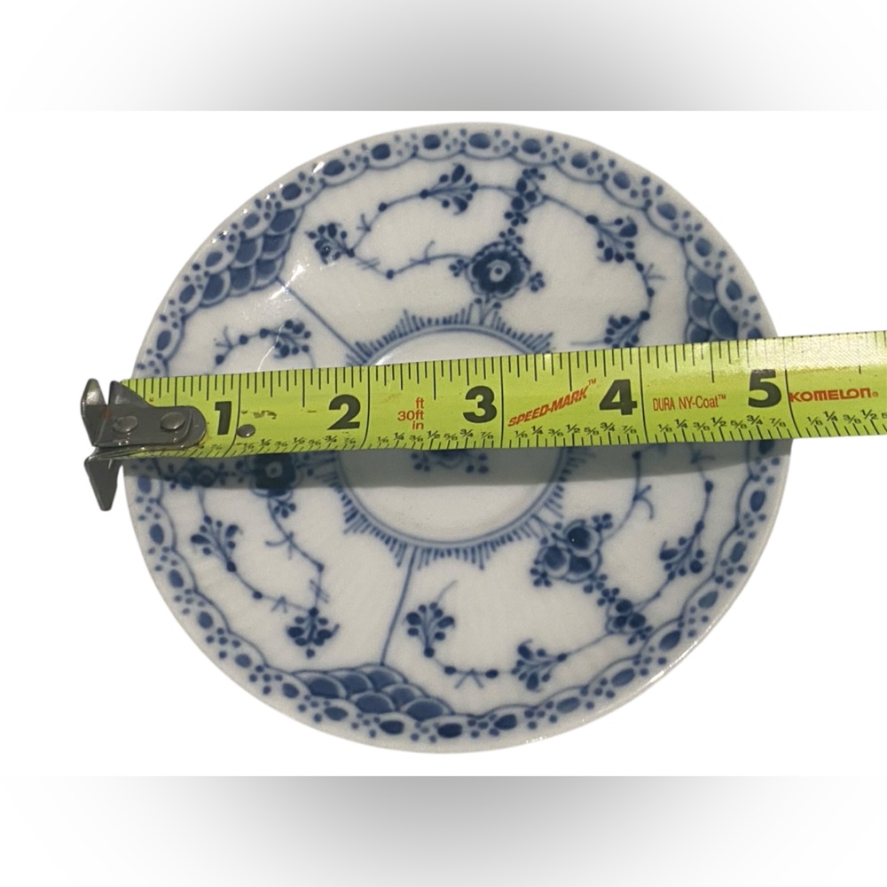 Royal Copenhagen Blue Fluted Half Lace 653 Plates 5" 1923 -1934 Danish Porcelain - Picture 5 of 8